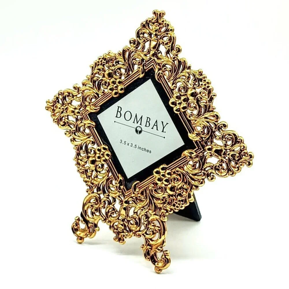Bombay Gold Finish Filigree Metal Picture Frame